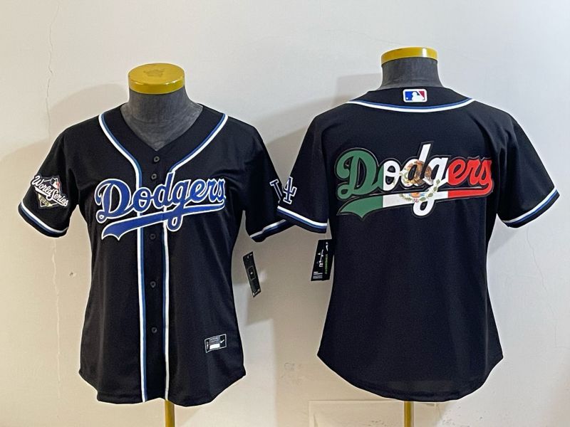 Youth 2026 Los Angeles Dodgers Blank Black Game Nike MLB Jersey style 008->youth mlb jersey->Youth Jersey
